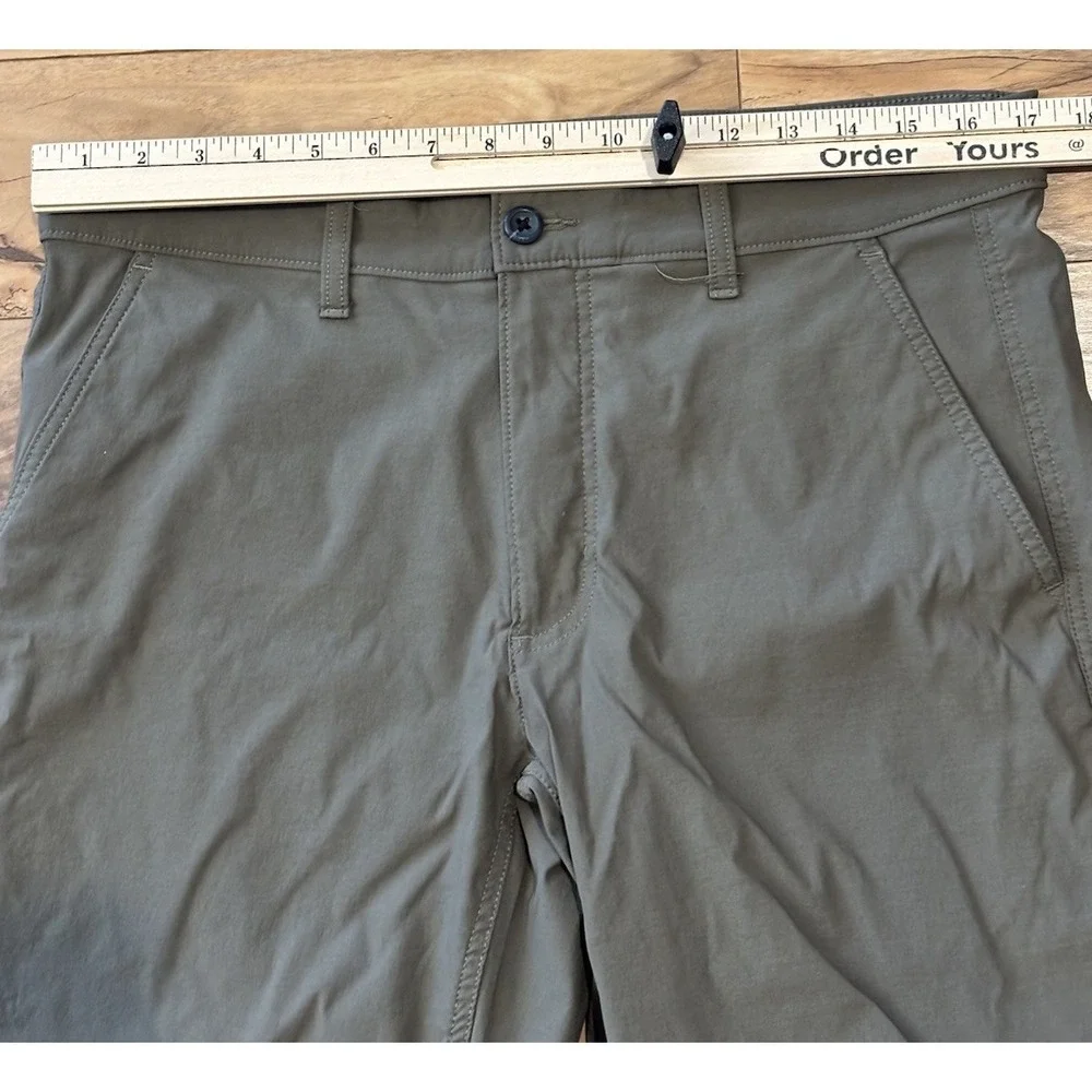 Eddie Bauer Mens 34x28  Green Travex Pants Outdoor Stretch Hiking Walking‎